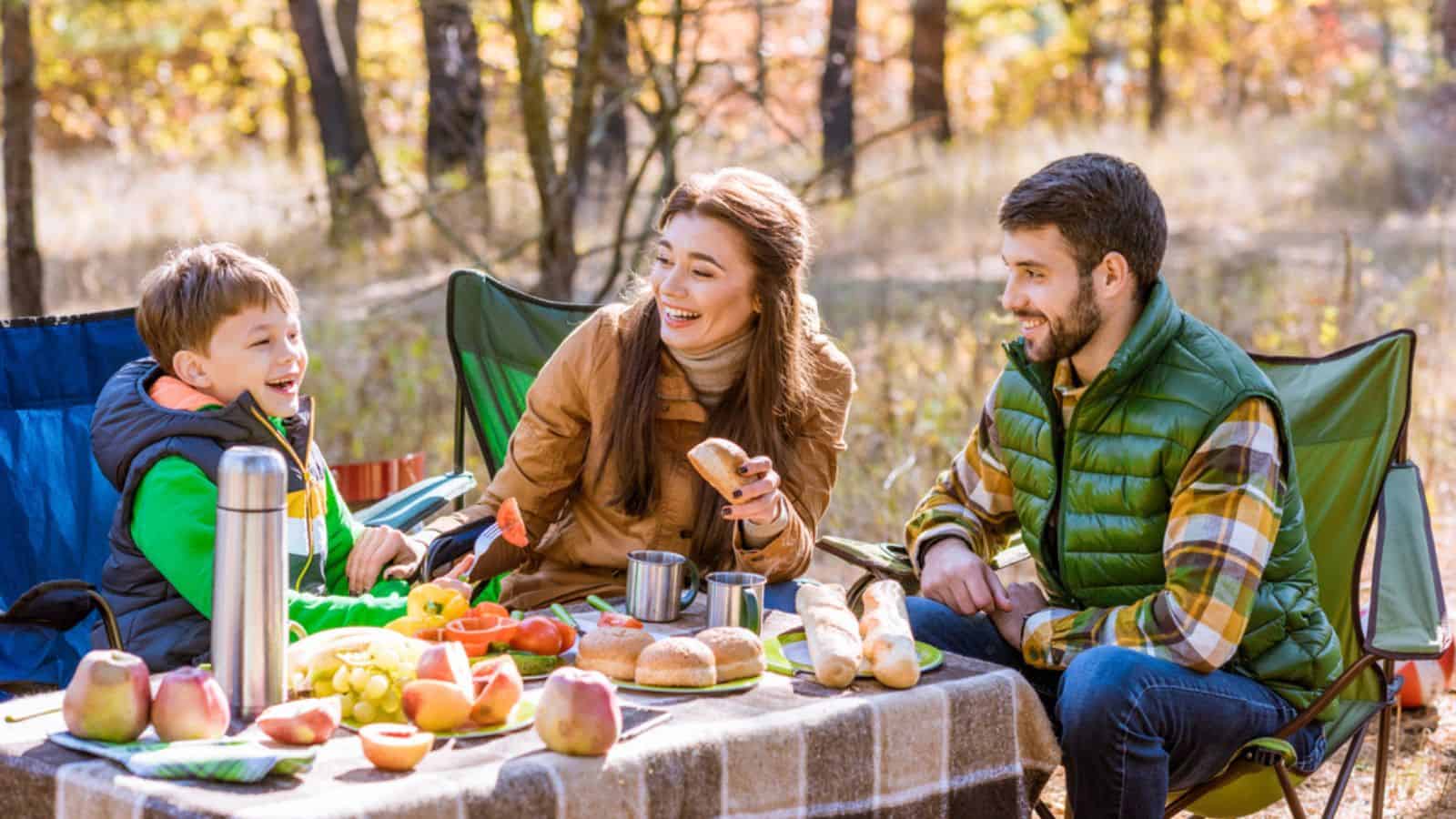 Happy family on picnic