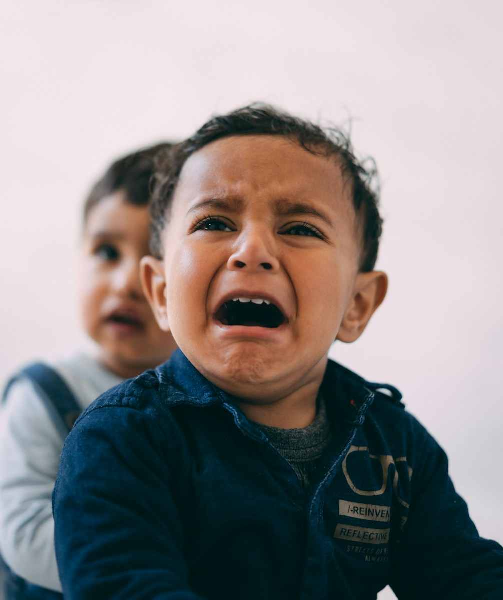 crying boy; jessica tantrum trick