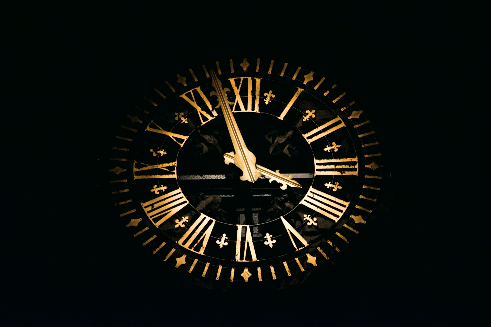round black and brown analog clock; witching hour
